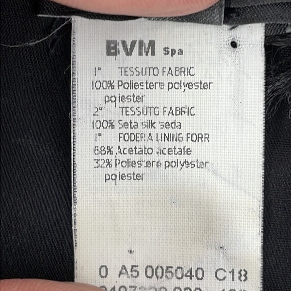 Les Copains Dress Italy Sleeveless Midi Cowl Neck Black Size 42 US 6 - Picture 12 of 16